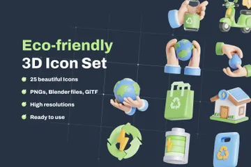 Respectueux de la nature Pack 3D Icon