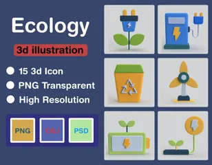 Ecology 3D Icon Pack