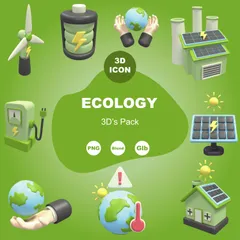 Ecology 3D Icon Pack