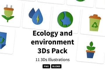 Ecology And Environment 3D Icon Pack