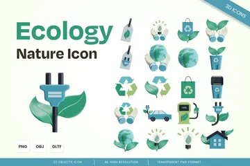 Ecology Collection 3D Icon Pack