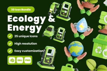 Ecology & Energy 3D Icon Pack