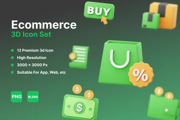 Ecommerce 3D Icon Pack