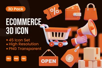 Ecommerce 3D Icon Pack