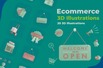 Ecommerce 3D Illustration Pack