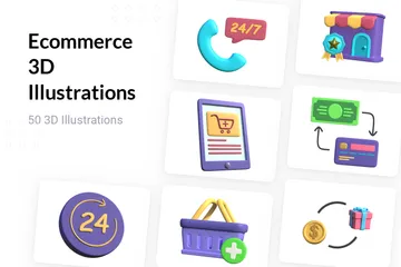 Ecommerce 3D Illustration Pack