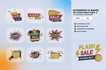 Ecommerce & Badge Part 2 3D Icon Pack