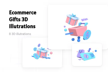 Ecommerce Gifts 3D Illustration Pack