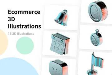 Free E-commerce And Education 3D Icon Pack