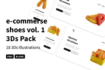 Ecommerce Shoes Vol 1 3D Icon Pack