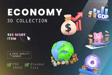 Economia Pacote de Icon 3D