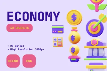 Économie Pack 3D Icon