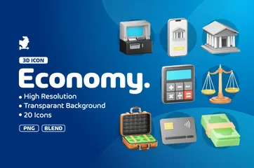 Économie Pack 3D Icon