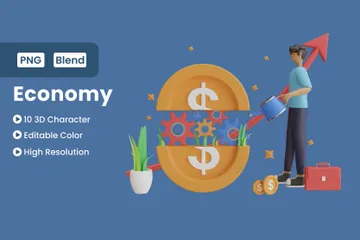 Economy 3D Illustration Pack
