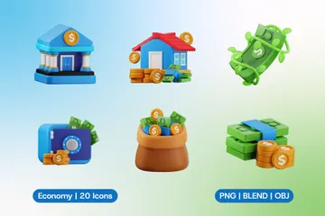 Economy 3D Icon Pack