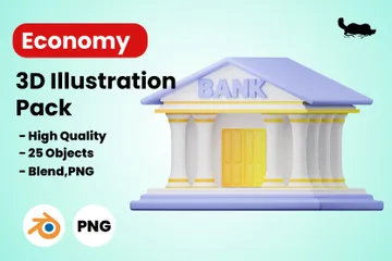 Economy 3D Illustration Pack
