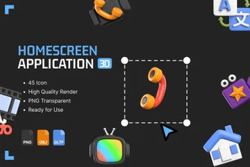 Application pour écran d'accueil Pack 3D Icon