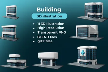 Edificio Paquete de Icon 3D