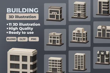 Edificio Paquete de Icon 3D