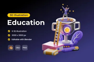 Educação Pacote de Illustration 3D