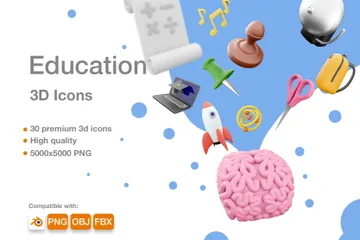 Educación Paquete de Icon 3D