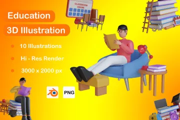 Educación Paquete de Illustration 3D