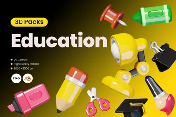 Educación Paquete de Icon 3D