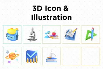 Educación Paquete de Icon 3D