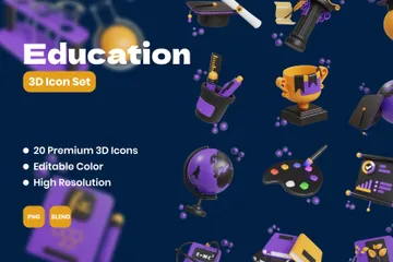 Educación Paquete de Icon 3D