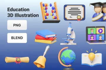 Educación Paquete de Icon 3D