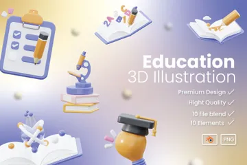 Educación Paquete de Icon 3D