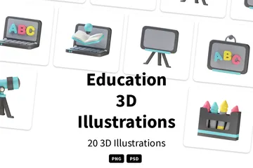 Educación Paquete de Icon 3D