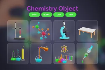 Educación química Paquete de Illustration 3D