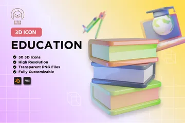 EDUCATION 3D Icon Pack