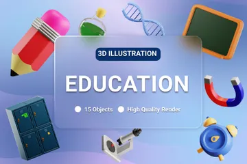 教育 3D Iconパック