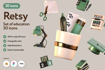Éducation Pack 3D Icon