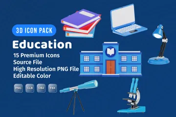 교육 3D Icon 팩