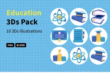 Education 3D Icon Pack