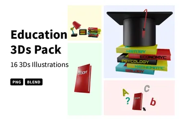 Education 3D Icon Pack