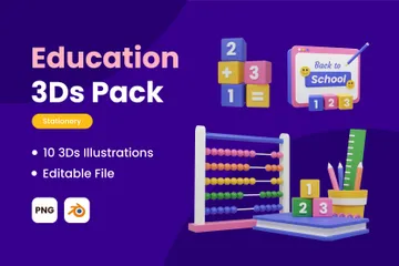 Education 3D Icon Pack