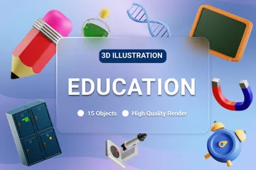 Education 3D Icon Pack