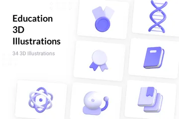 Education 3D Icon Pack