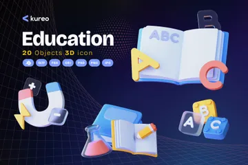 Education 3D Icon Pack