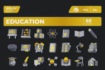 Education 3D Icon Pack