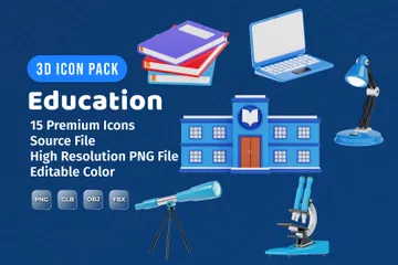 Education 3D Icon Pack