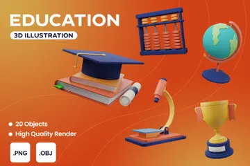 Education 3D Icon Pack