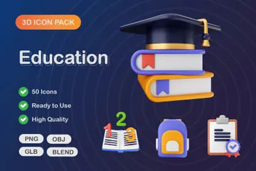 Education 3d Icon 3D Icon Pack