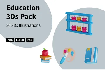 Education 3D Icon Pack