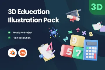 Education 3D Icon Pack