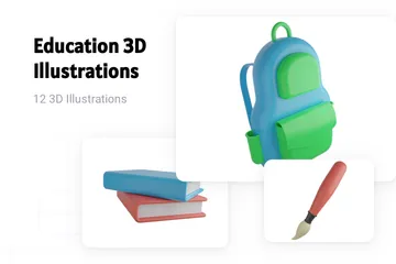 Education 3D Icon Pack